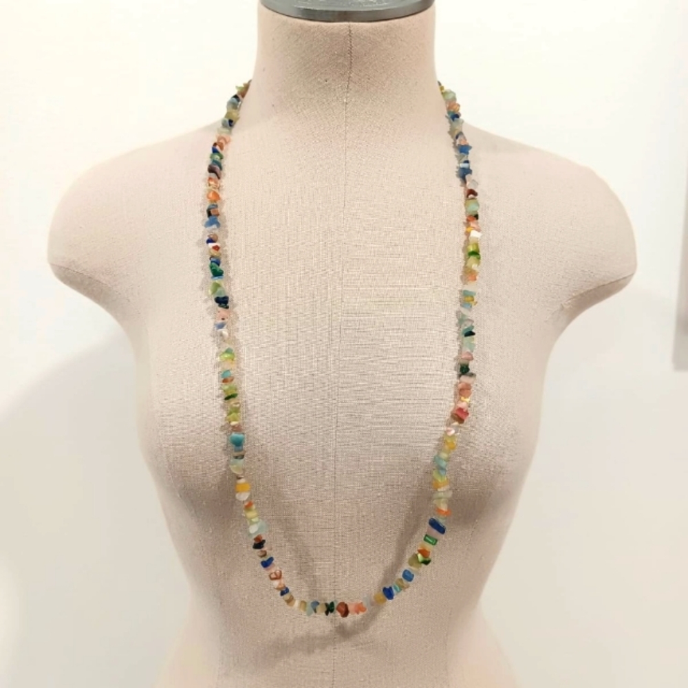 Rainbow Stone Long Necklace/Bracelet